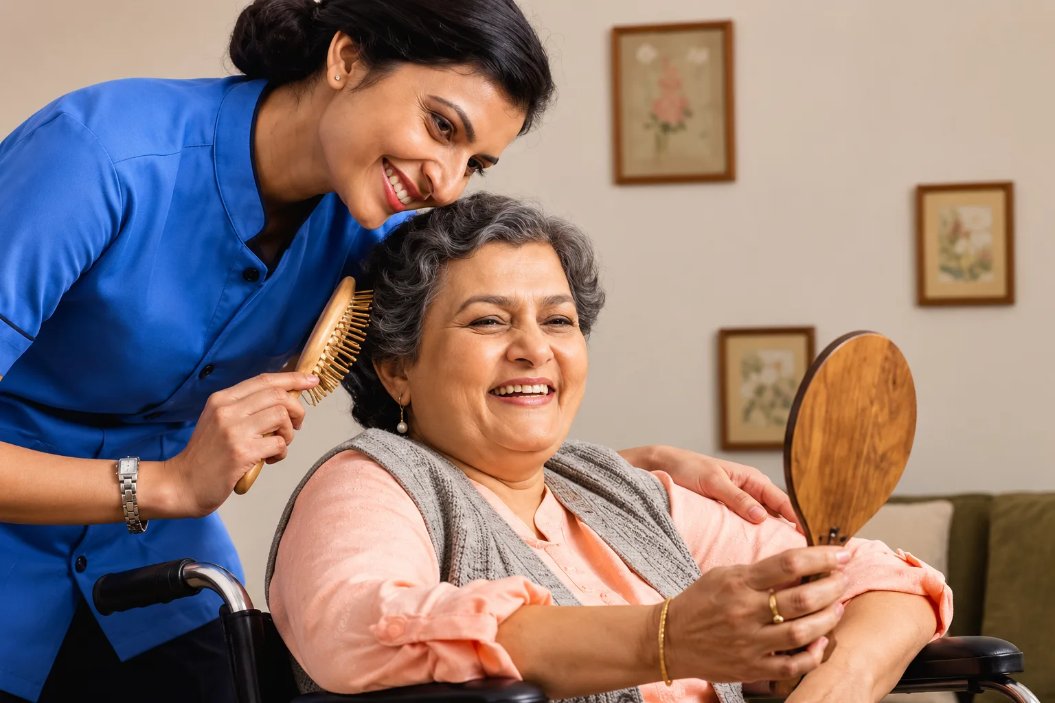 Aaya providing care and support