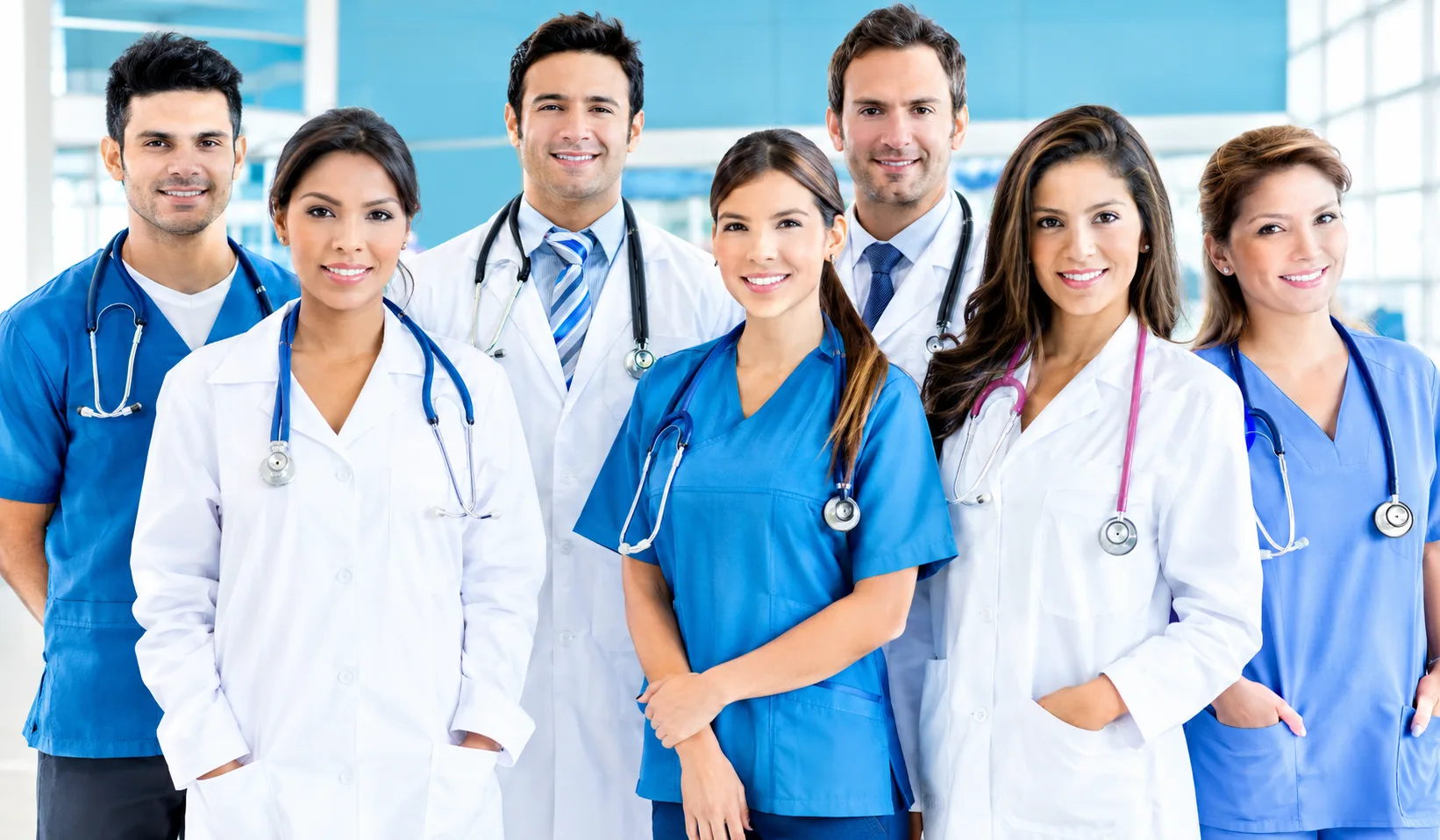 Team of trained nursing staff ready to assist patients